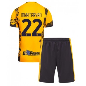 Inter Milan Henrikh Mkhitaryan #22 Dětské Alternativní dres komplet 2024-25 Krátký Rukáv (+ trenýrky)